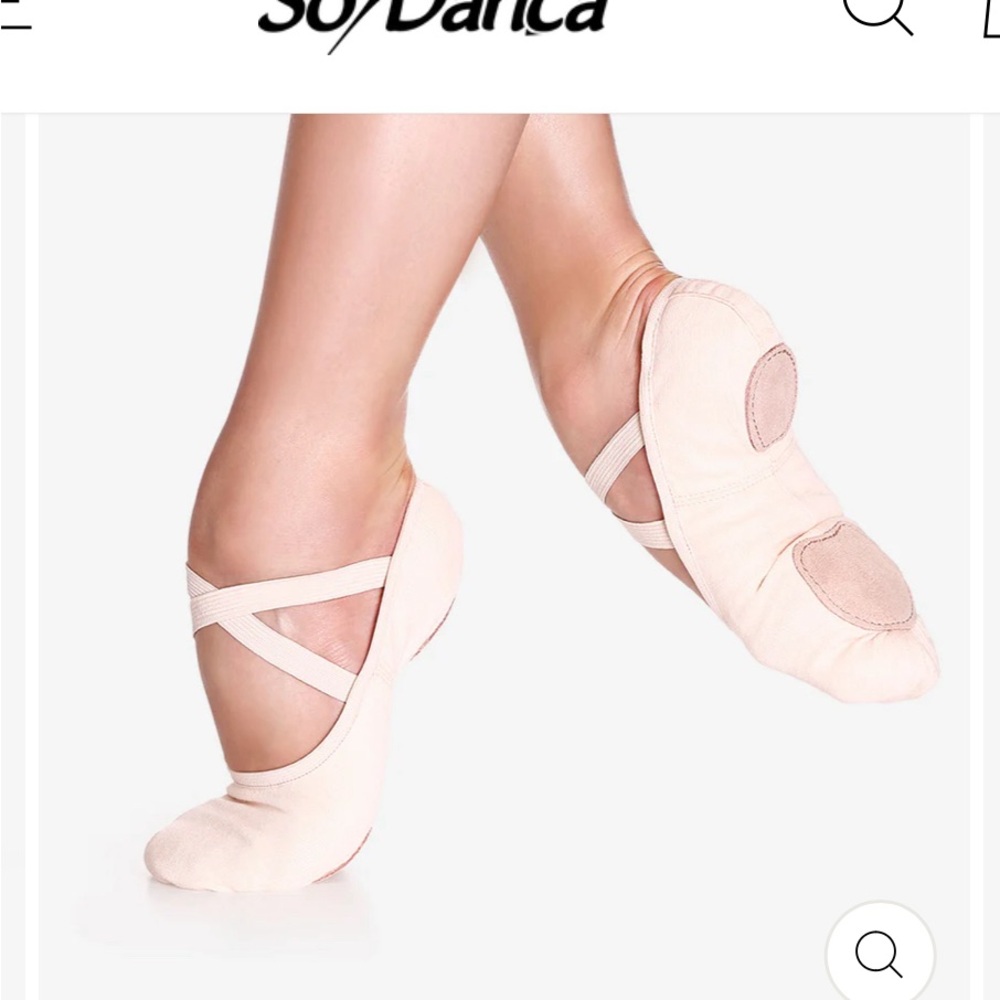 SO DANCA BLISS SD16 (ADULT) STRETCH CANVAS SPLIT SOLE BALLET SHOE, LIGHT PINK